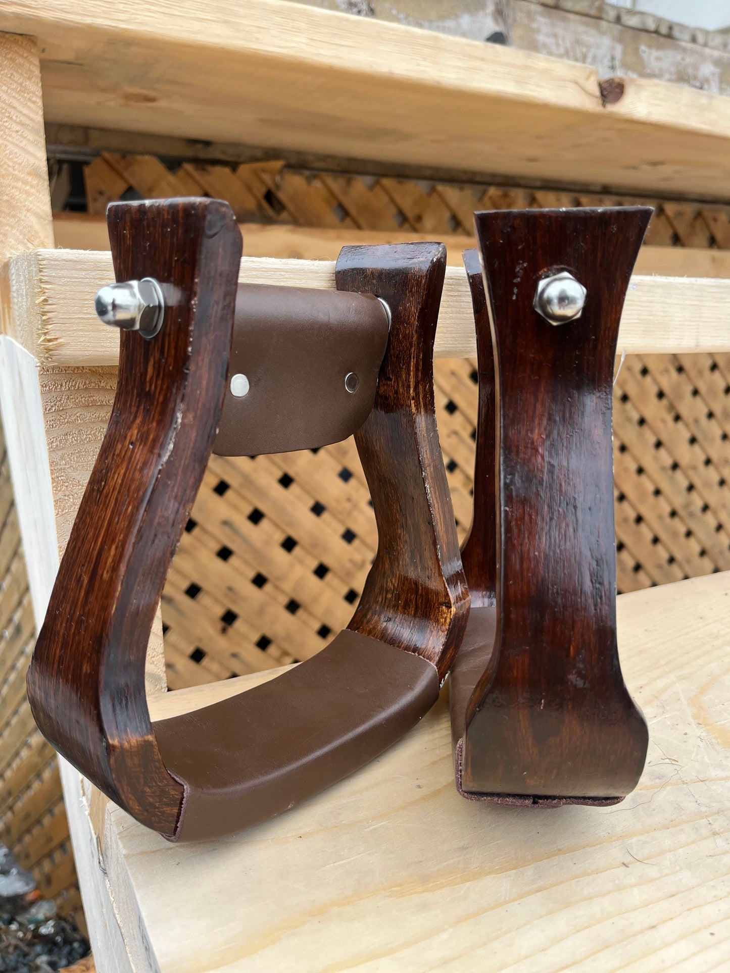 Wooden stirrups