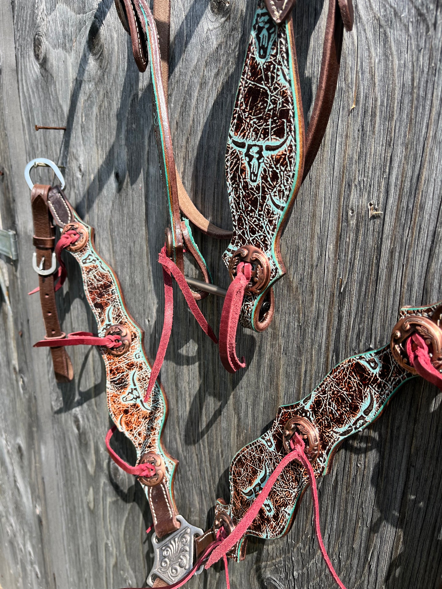 Teal steer tack set