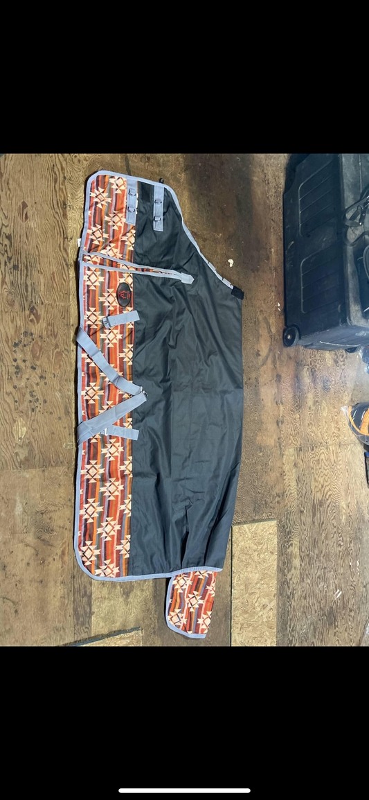 78” Grey Aztec rain sheet new