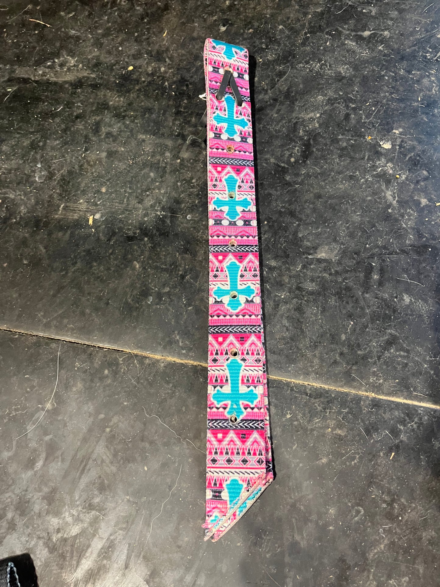 Pink Aztec cross off billet