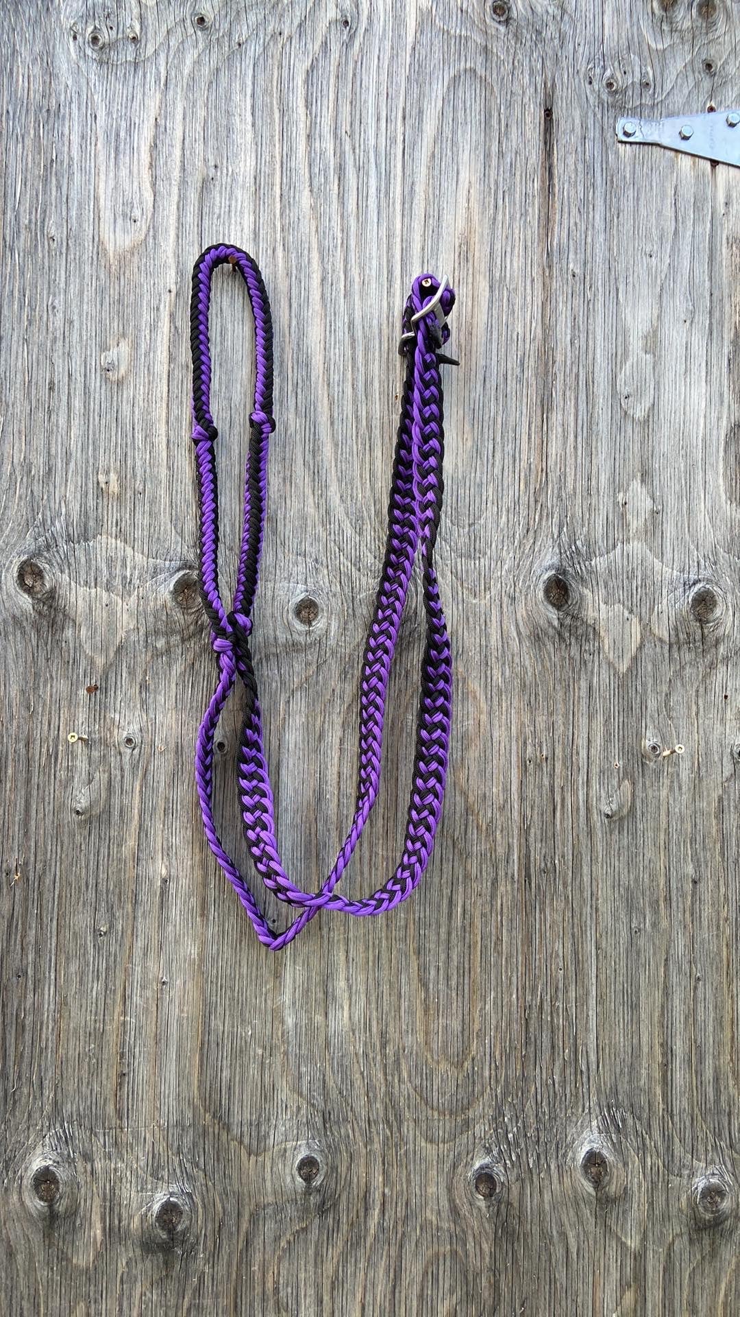 Braided barrel reins with knots