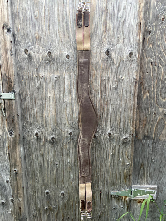 50” anatomical leather girth