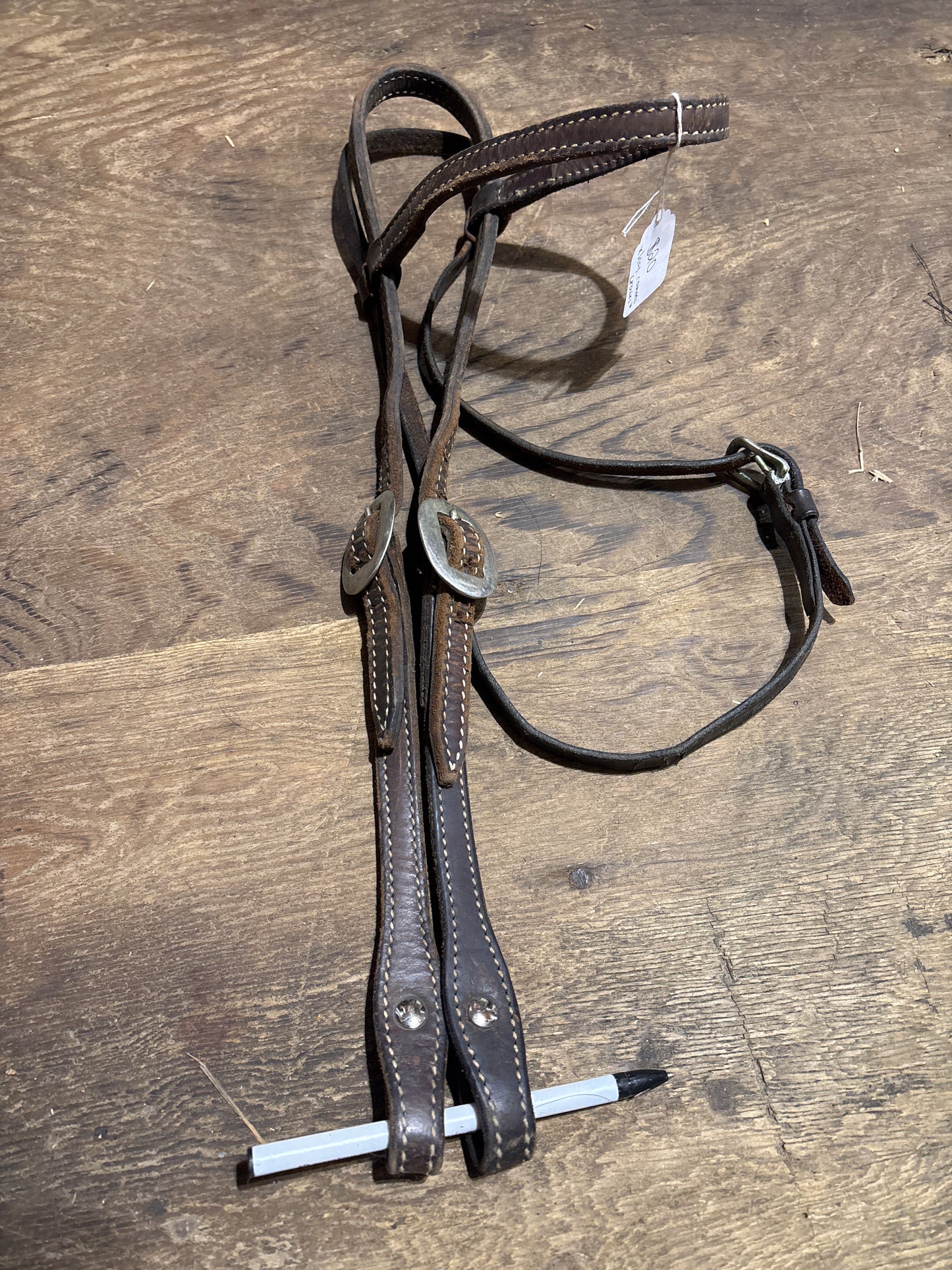 Older browband headstall decent leather some cosmetic cracks