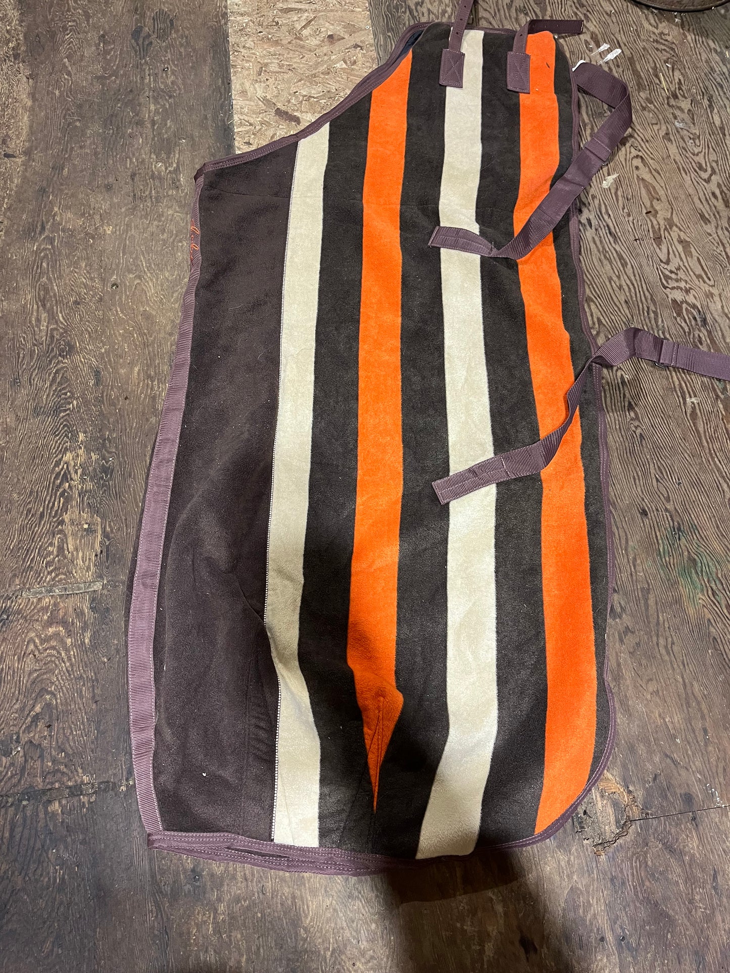 66” striped fleece cooler