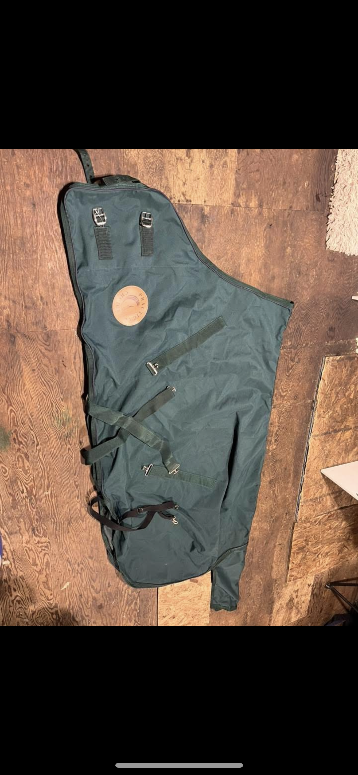 74” nylon green sheet never used