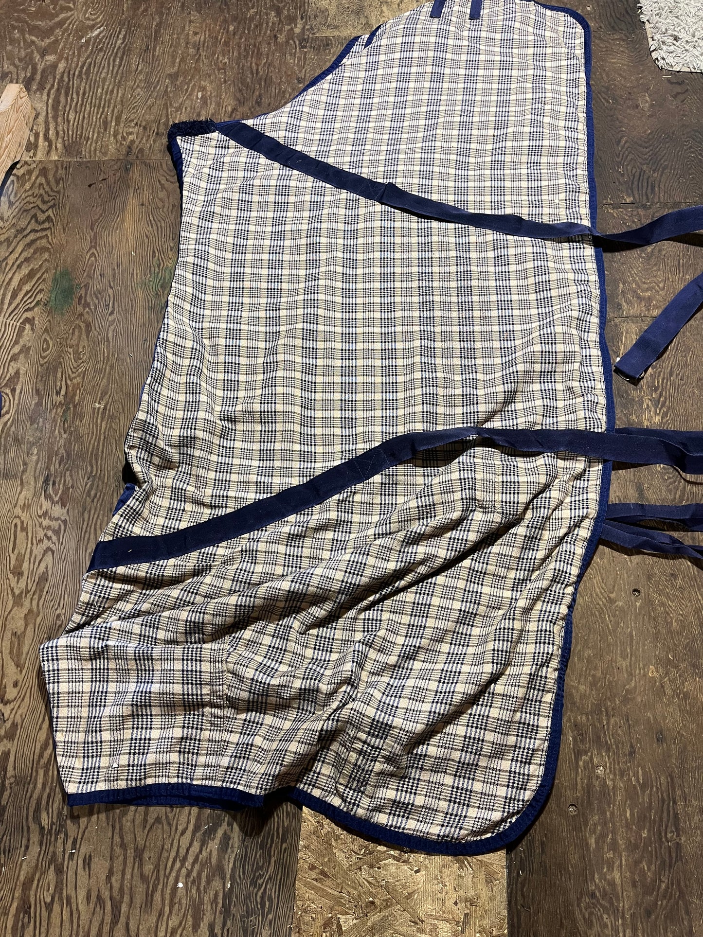 64” plaid stable sheet