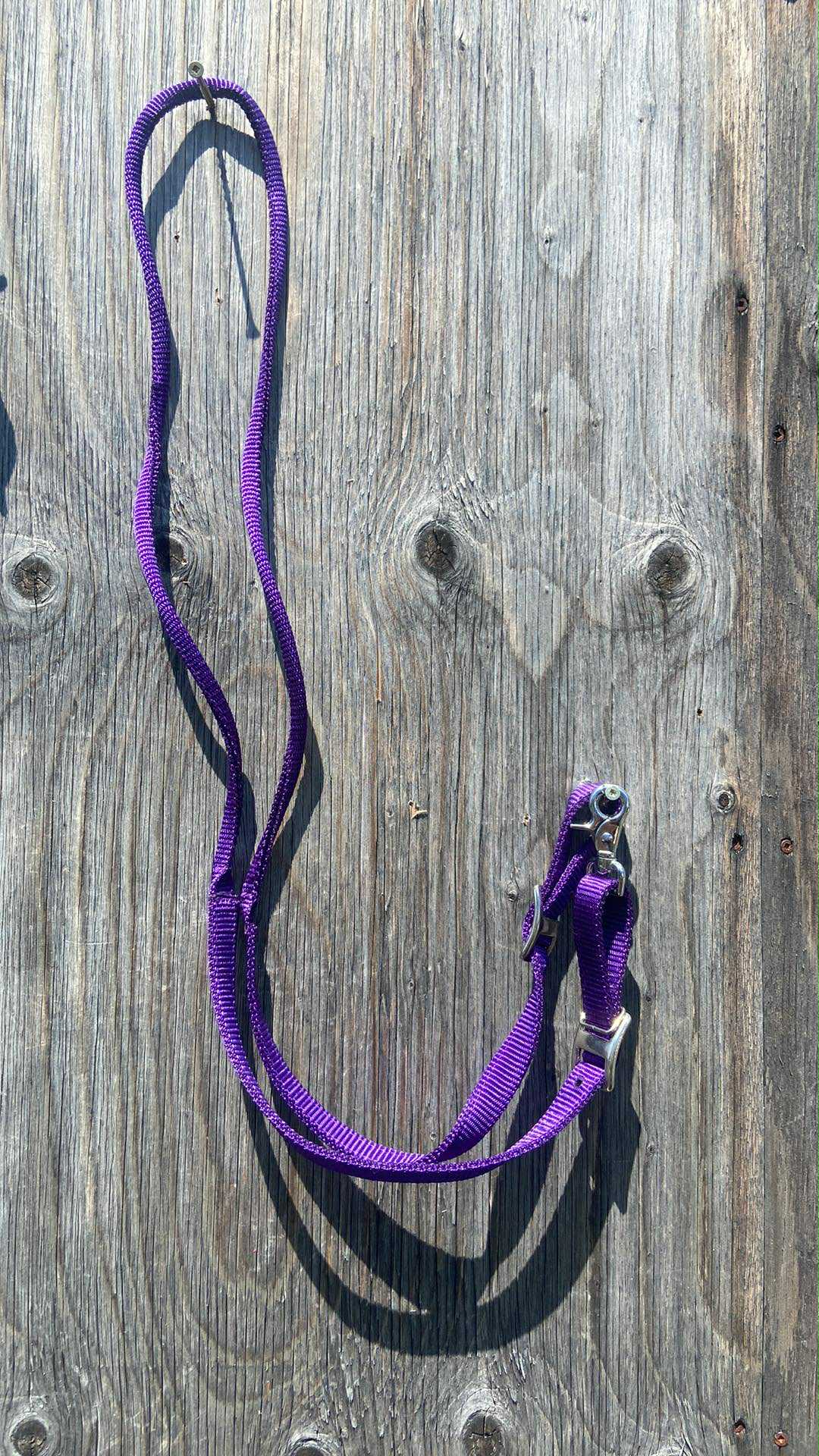 Pony youth purple barrel rein
