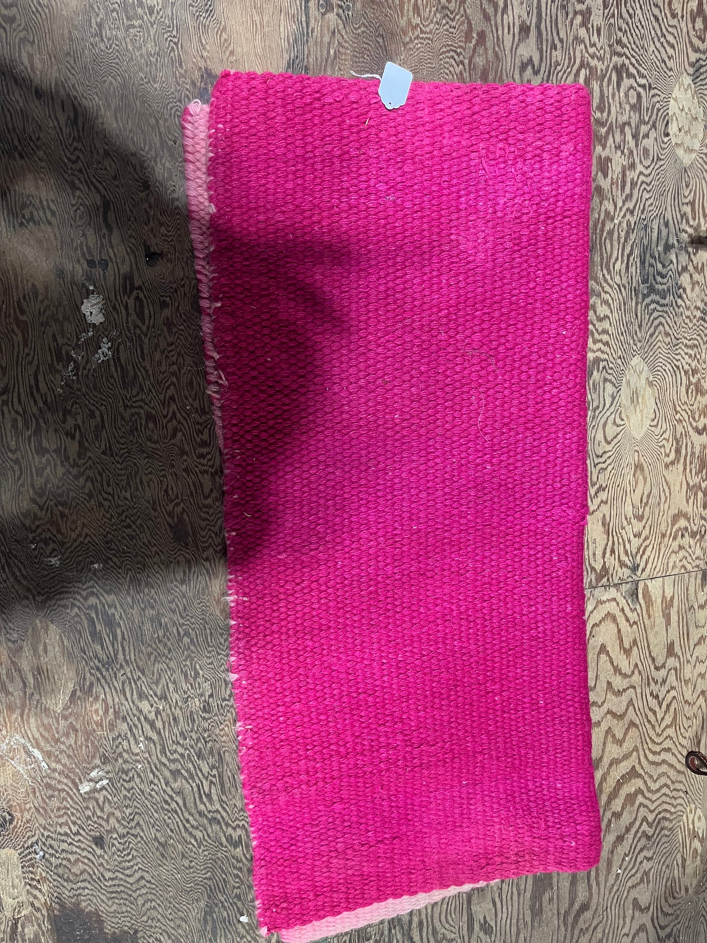 Pink used saddle blanket