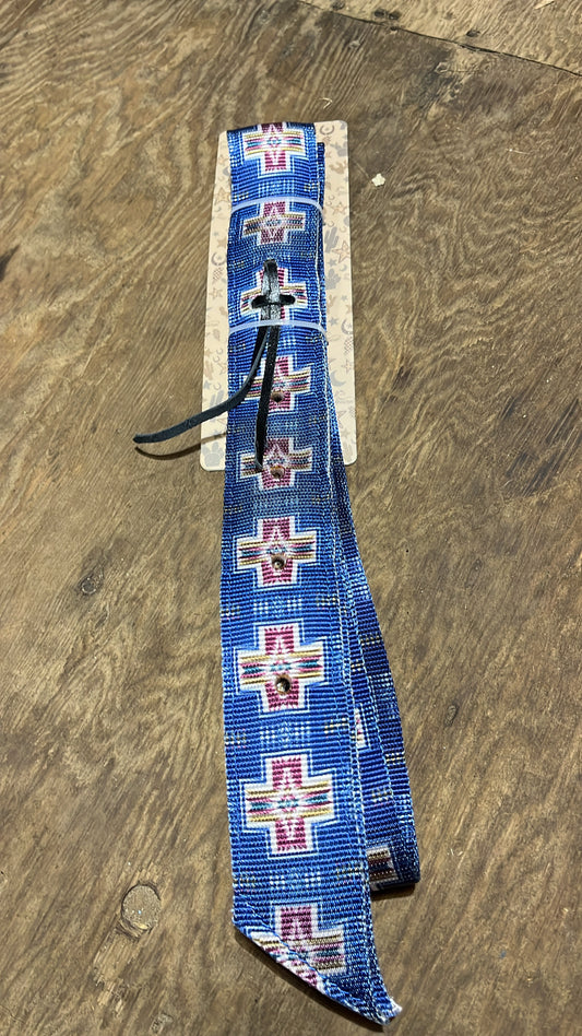 Blue Aztec latigo set