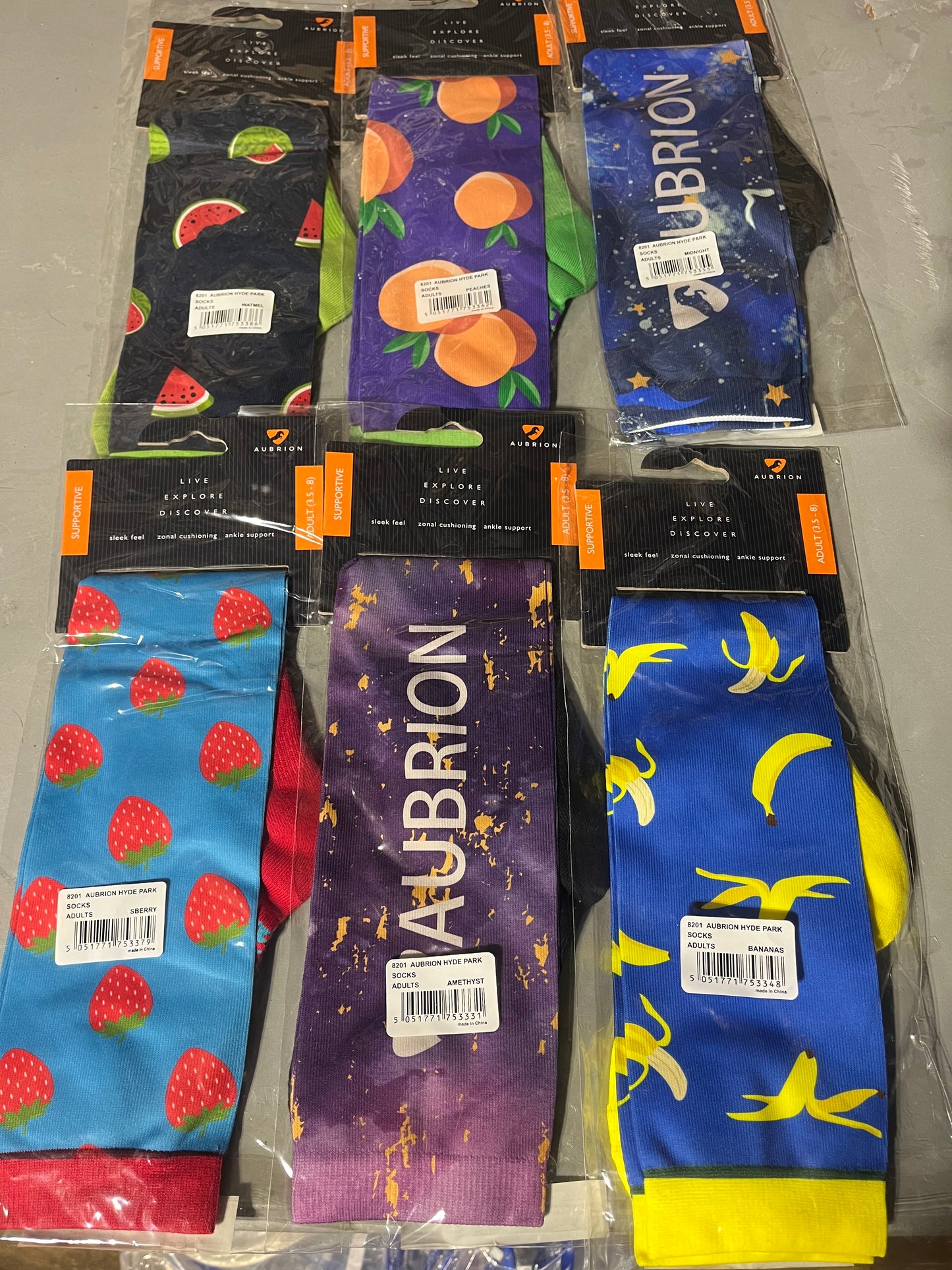 Adult fun print tall riding socks