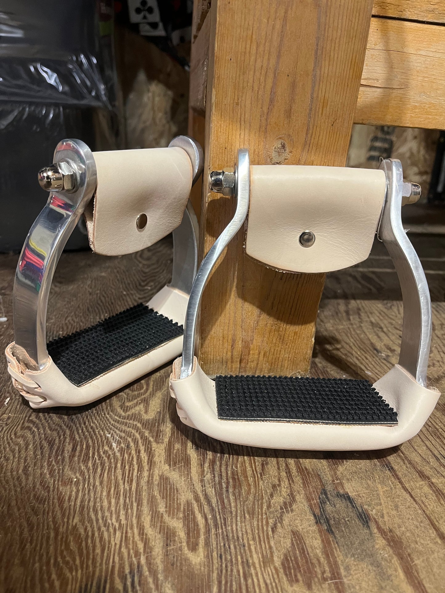 Sure grip barrel stirrups