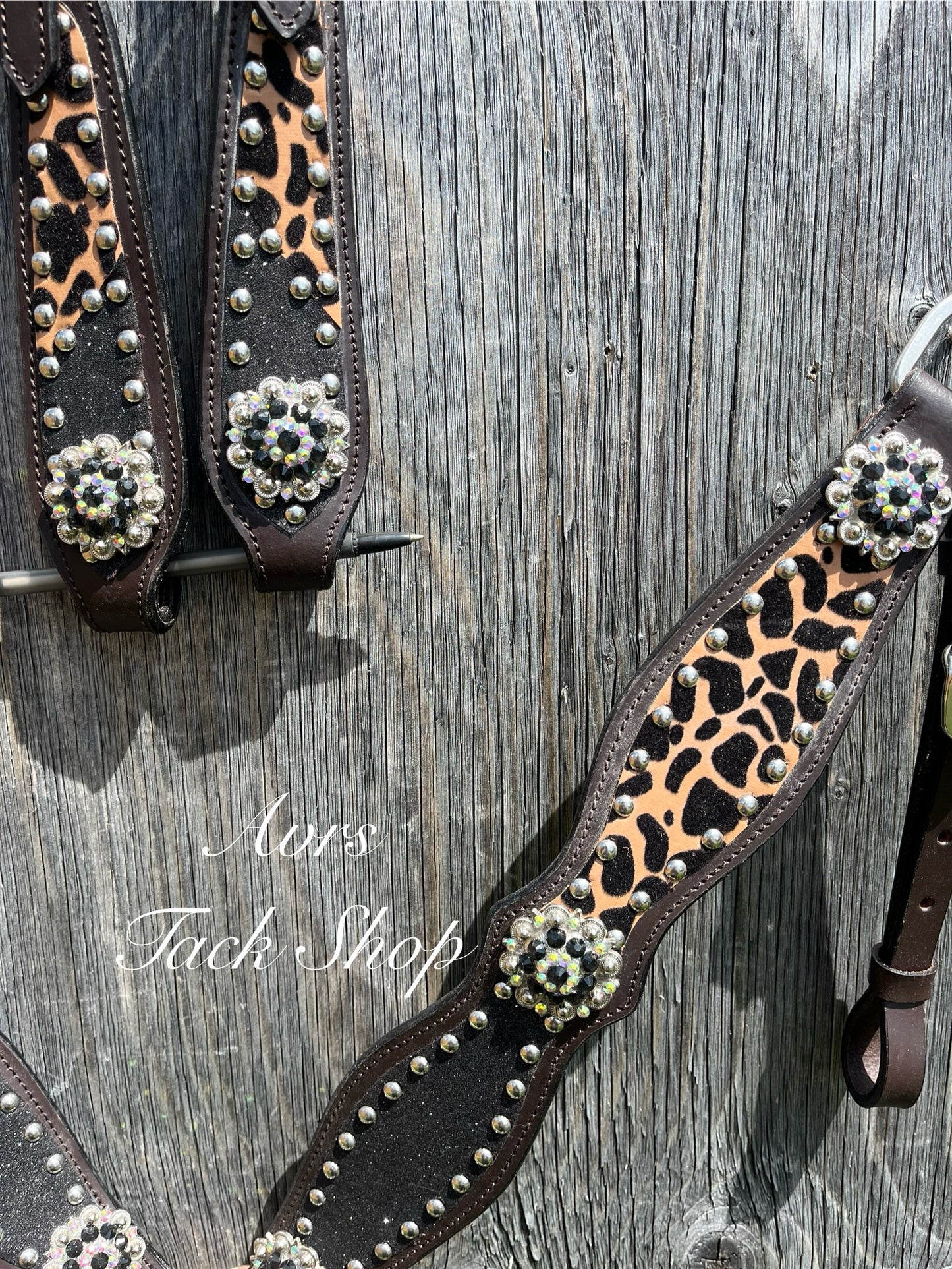 Black sparkle Leopard set