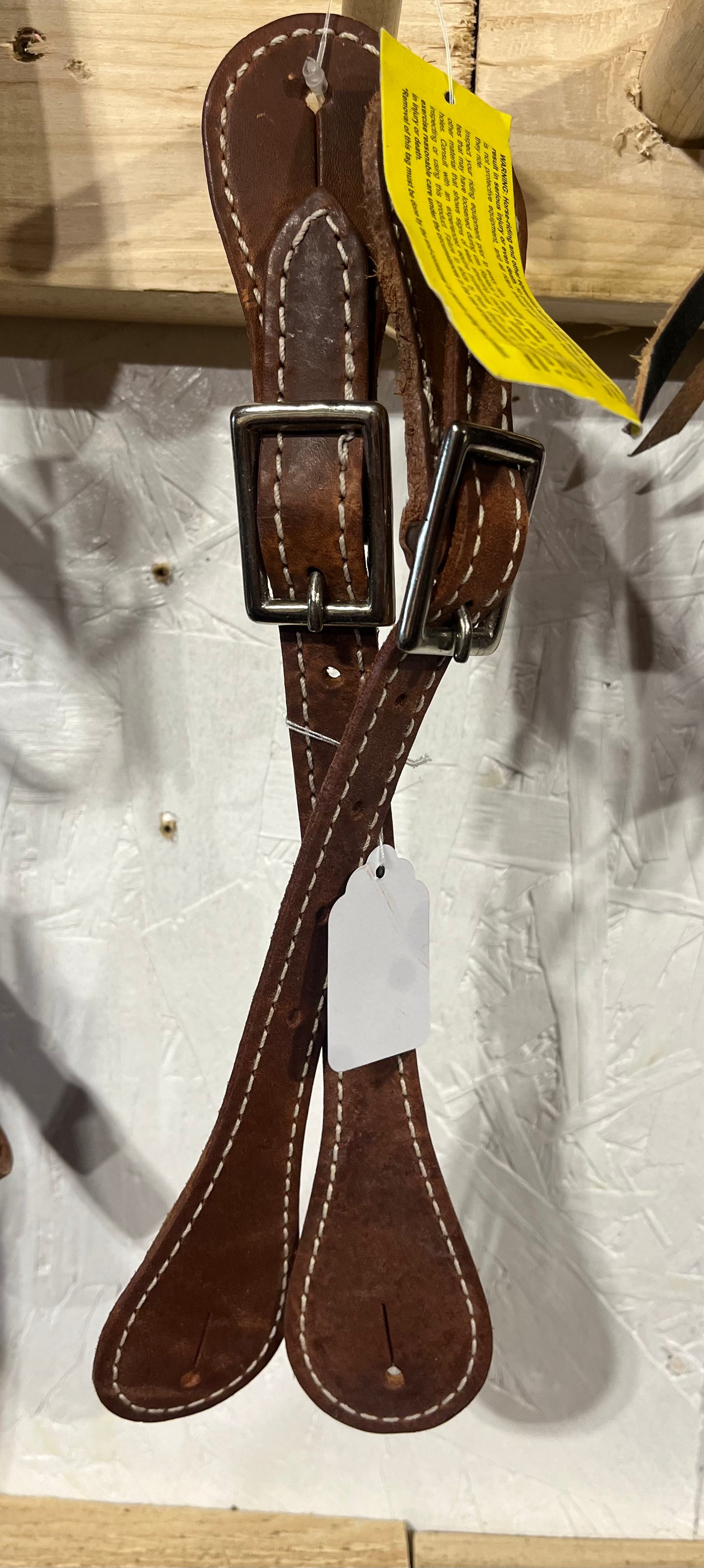 Harness leather spur straps