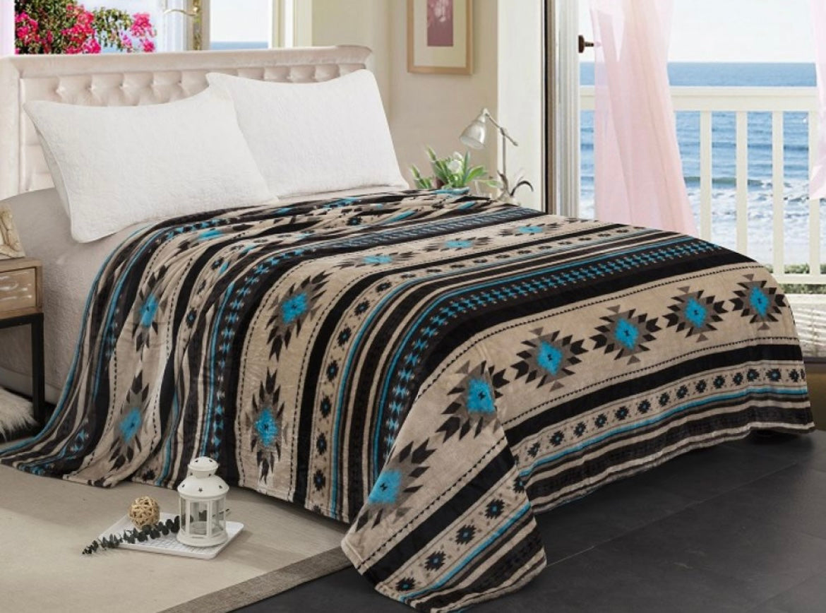 Turquoise southwest throw