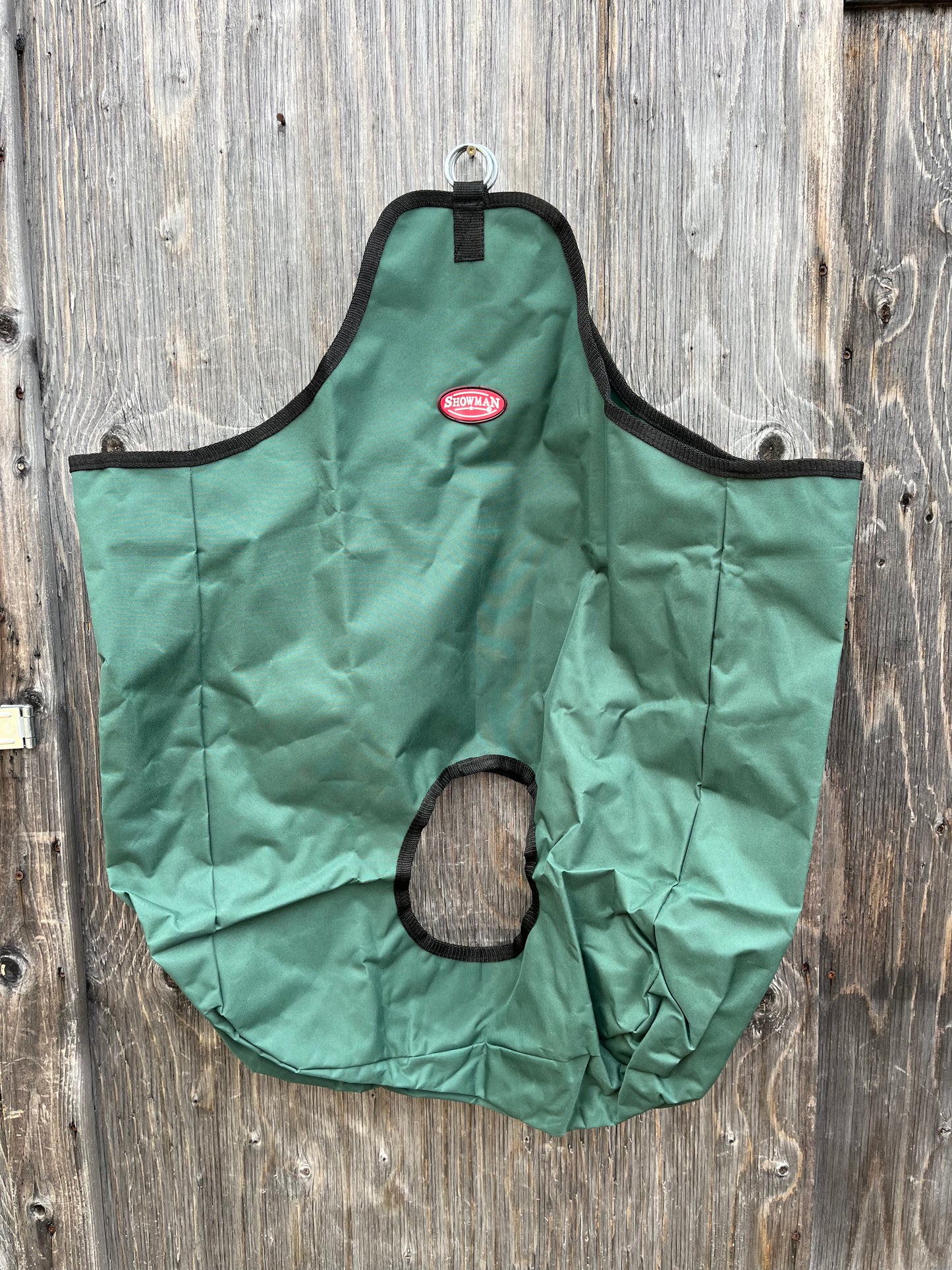 Hunter green hay bag