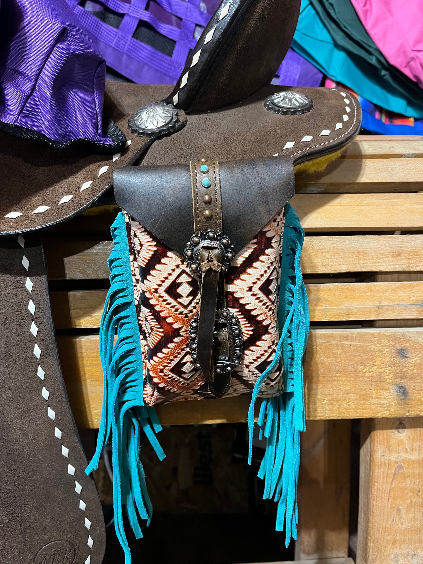 Aztec rear cinch bag