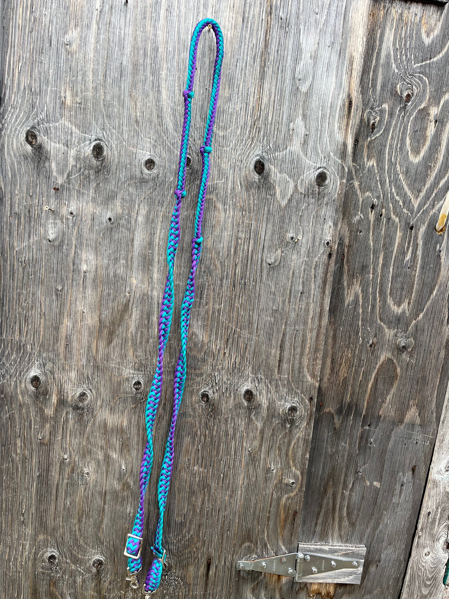 Teal purple barrel reins