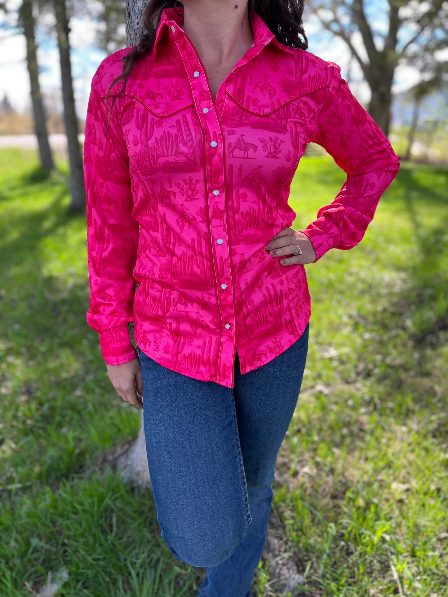 Desert cowboy, pink. Sizing in description