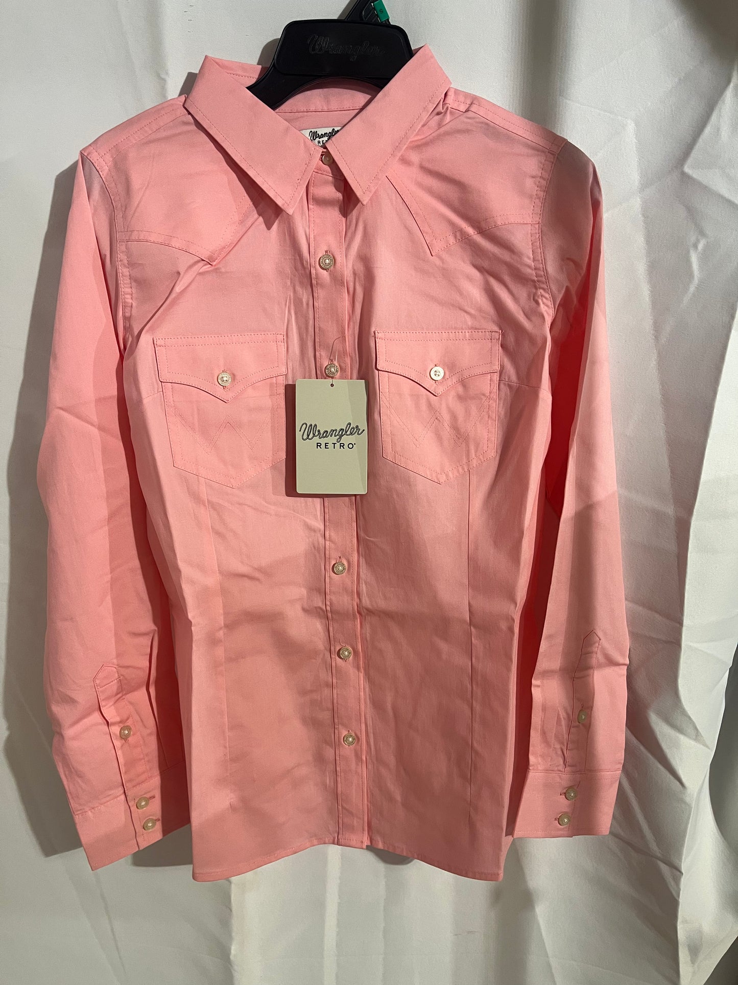 Wrangler light pink long sleeve button up