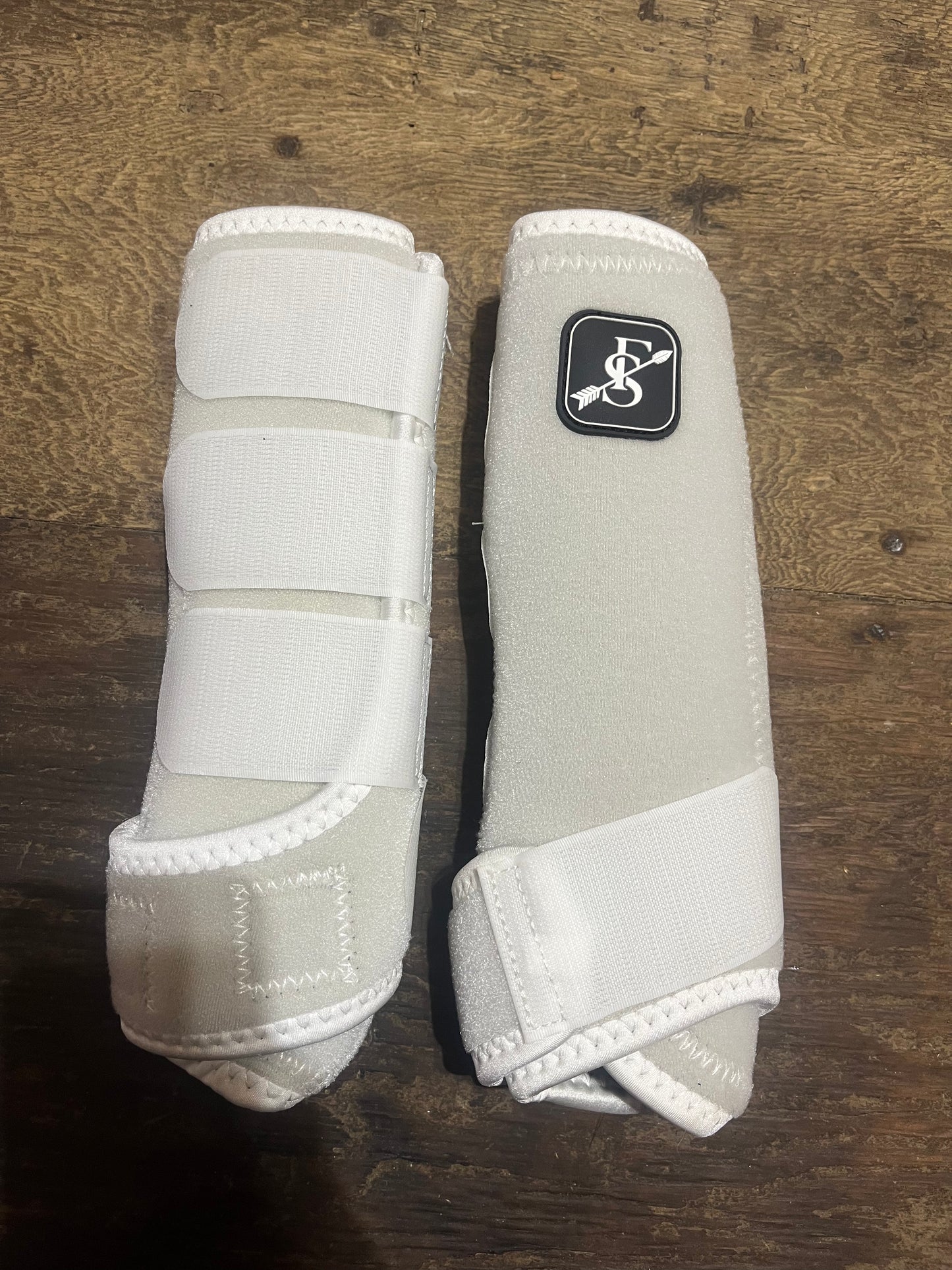 Large white front sport boots