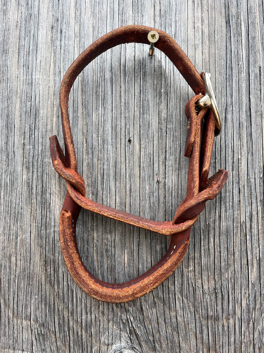 Harness leather grab strap/ night latch