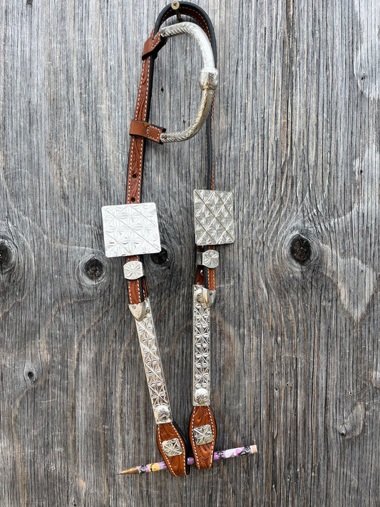 Silver one ear headstall
