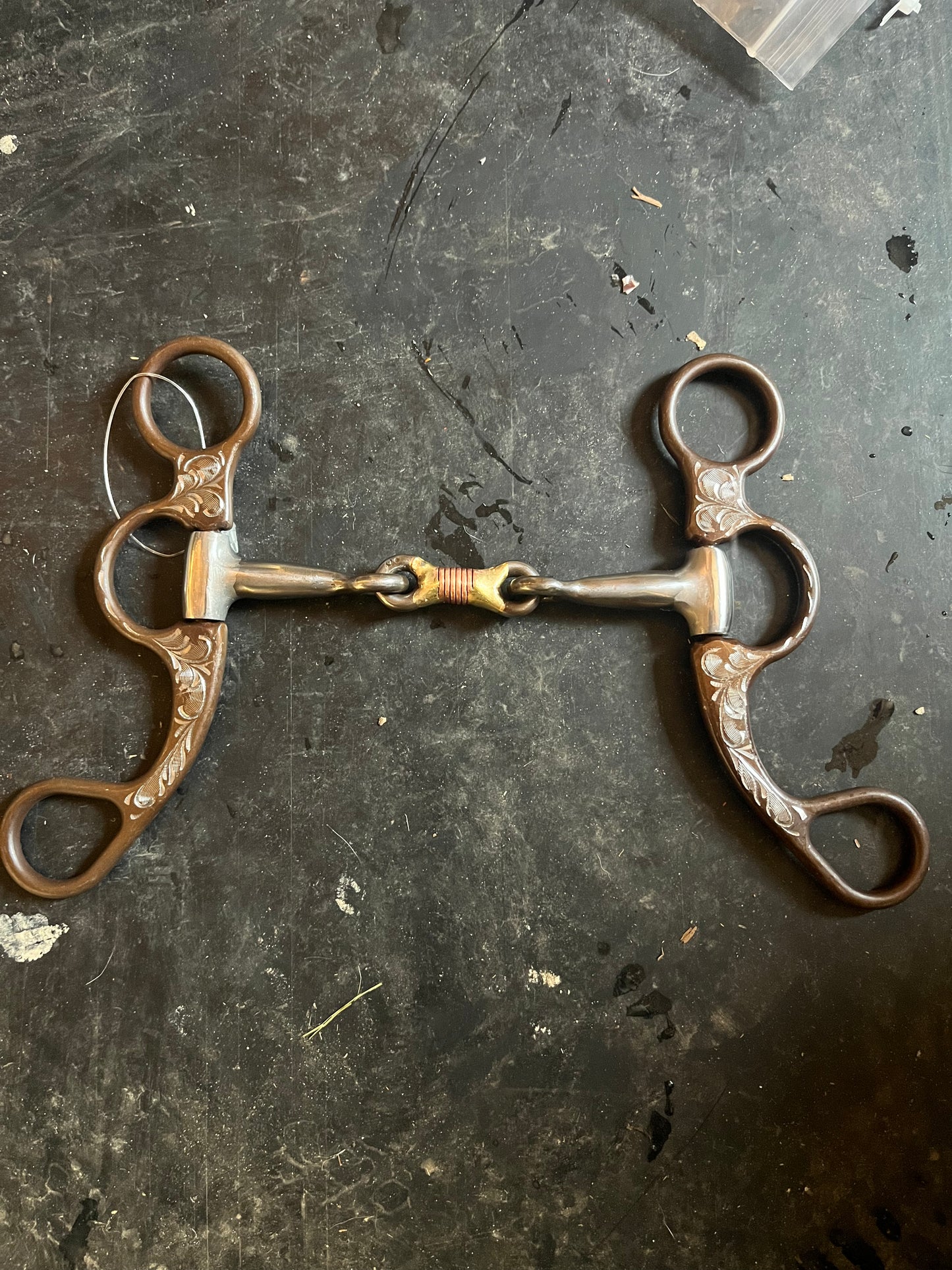 Engraved copper dog bone