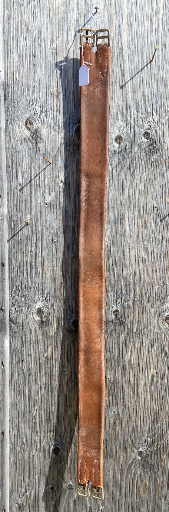 46” double flap leather girth