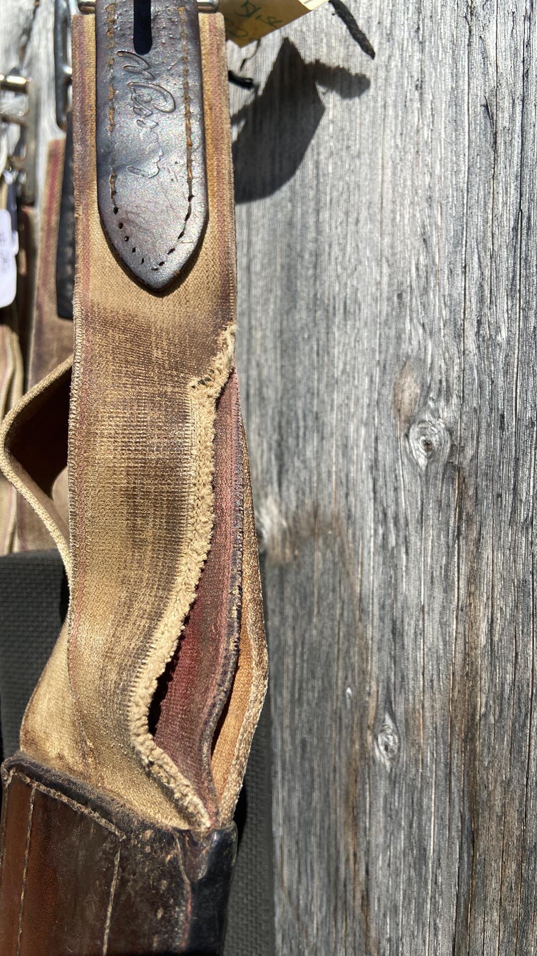 48” leather girth
