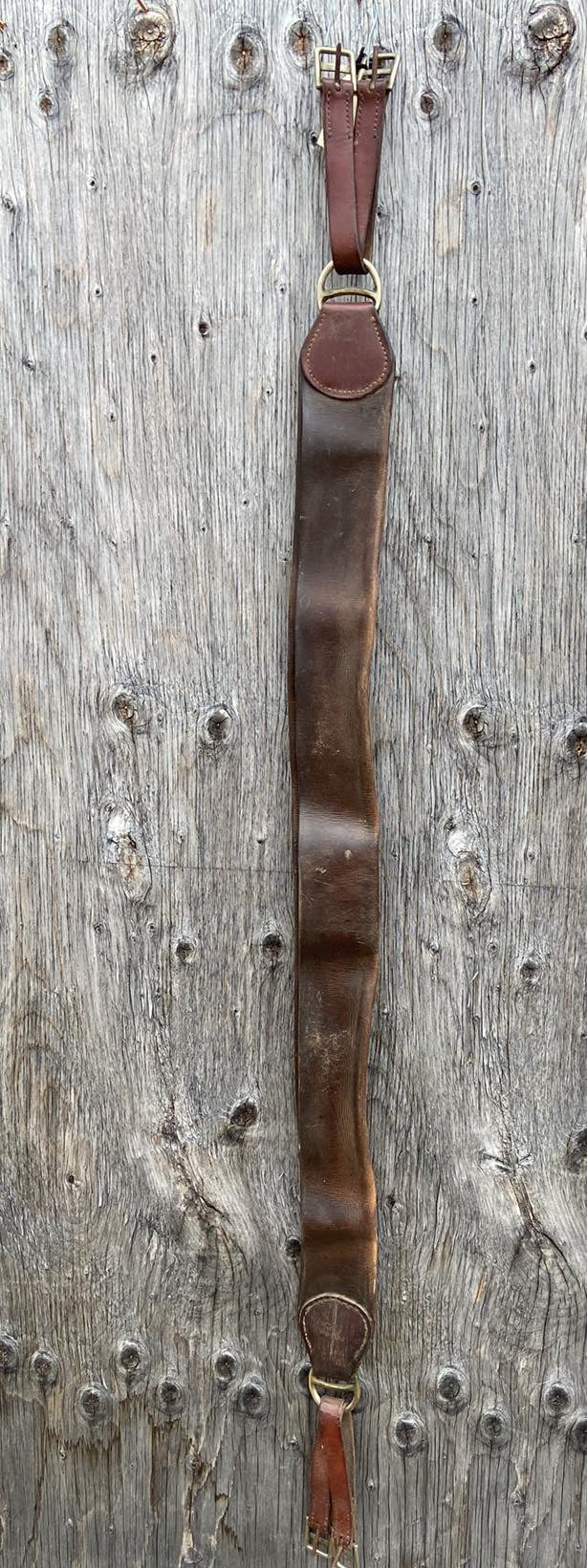 56” double flap leather girth