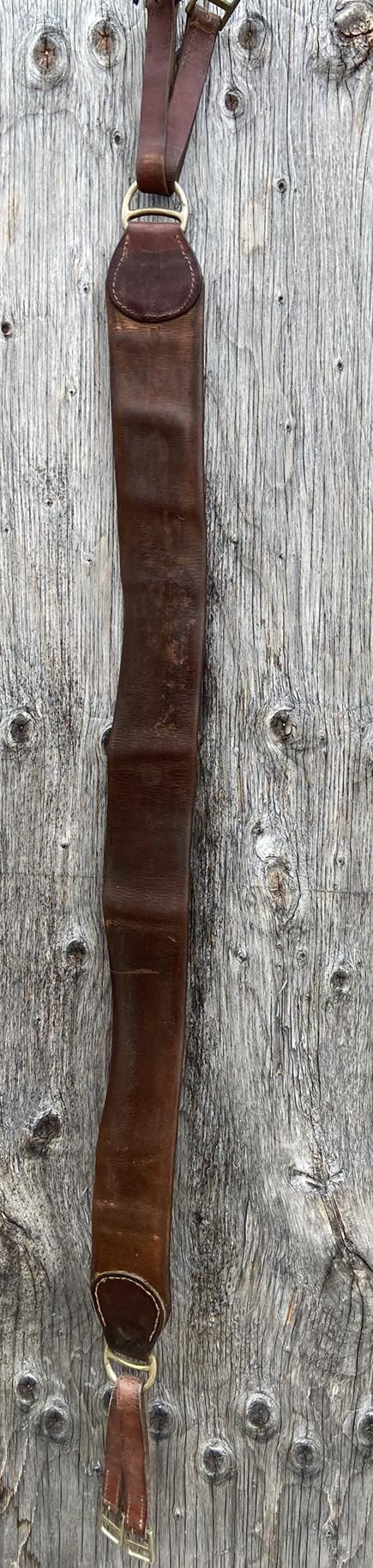 56” double flap leather girth