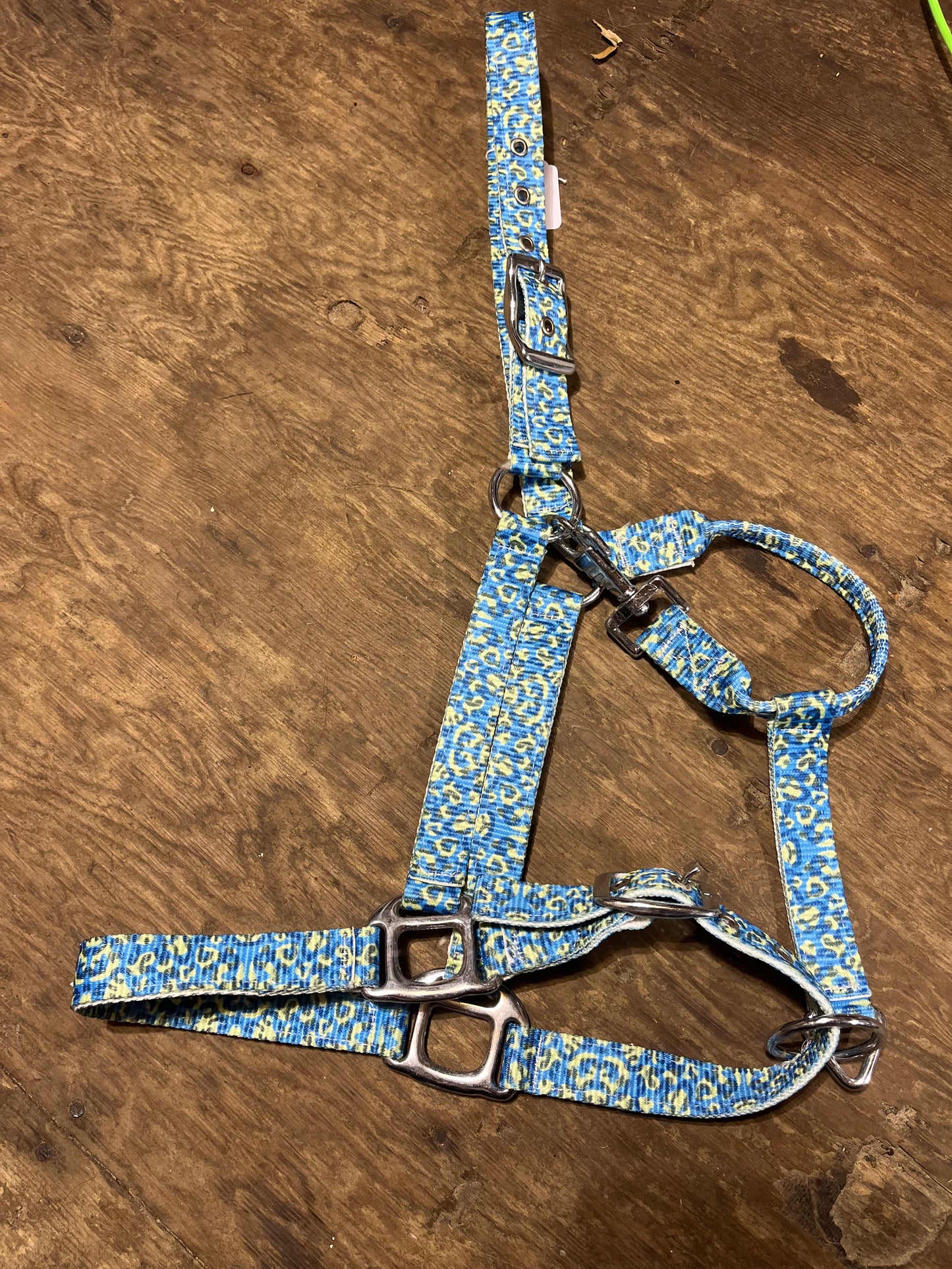 Blue and yellow full halter
