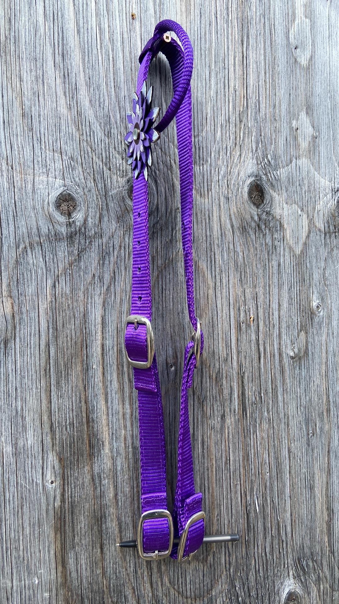 3D flower one ear nylon quick change headstalls