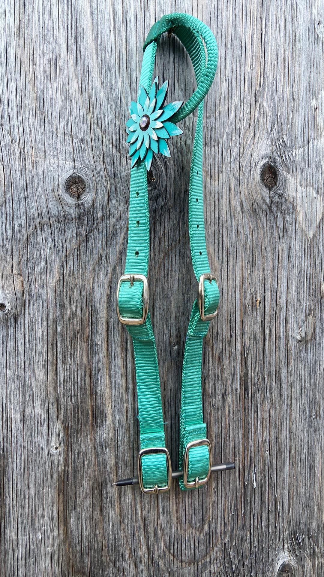 3D flower one ear nylon quick change headstalls
