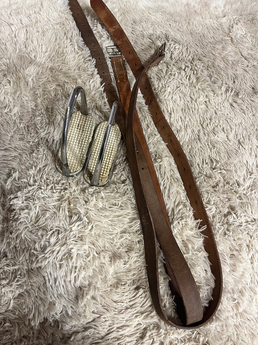 Older stirrups and leathers set fully functional