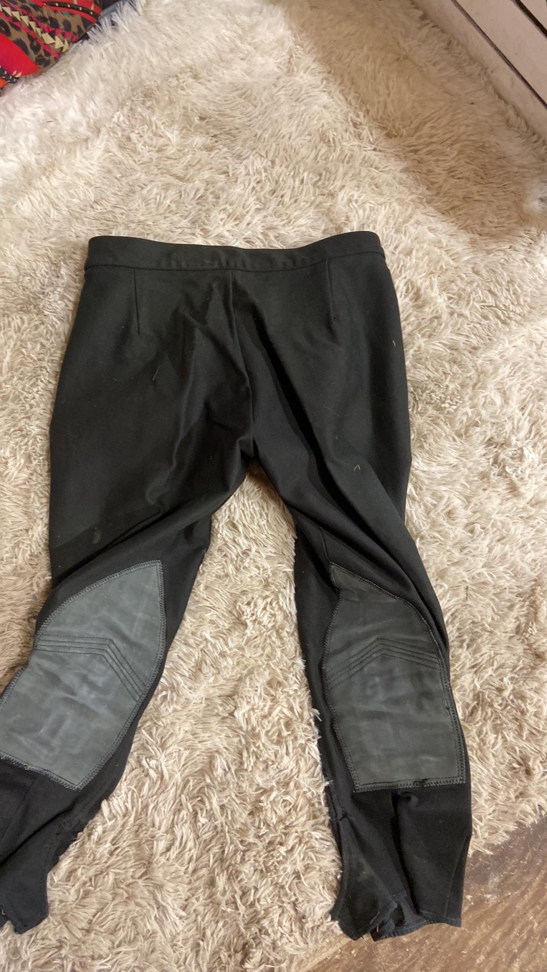 Blueberry brand black size 29R breeches side zip