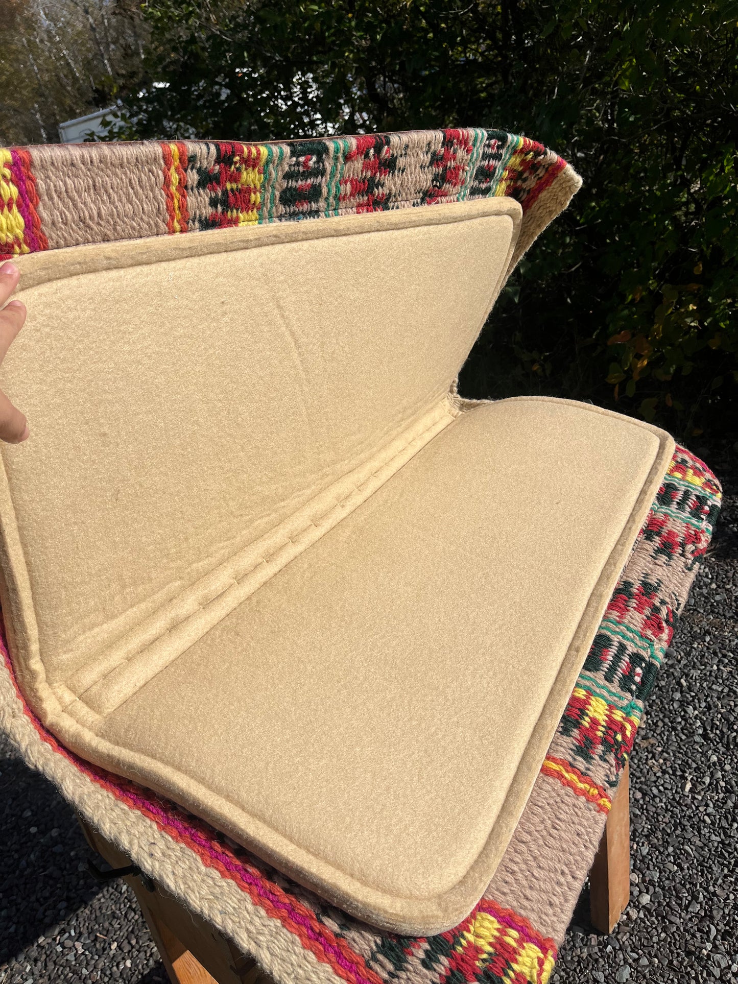 Wool top saddle pad