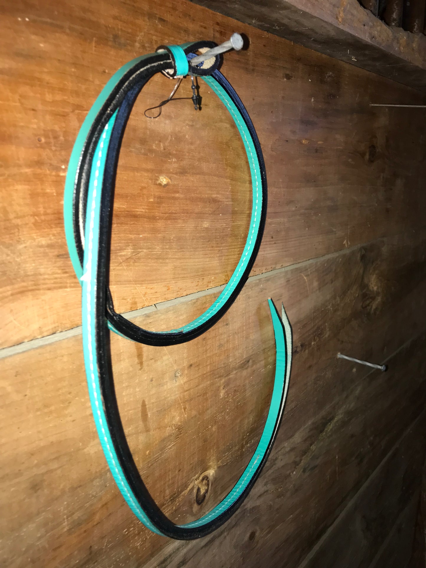 Coloured leather over and unders