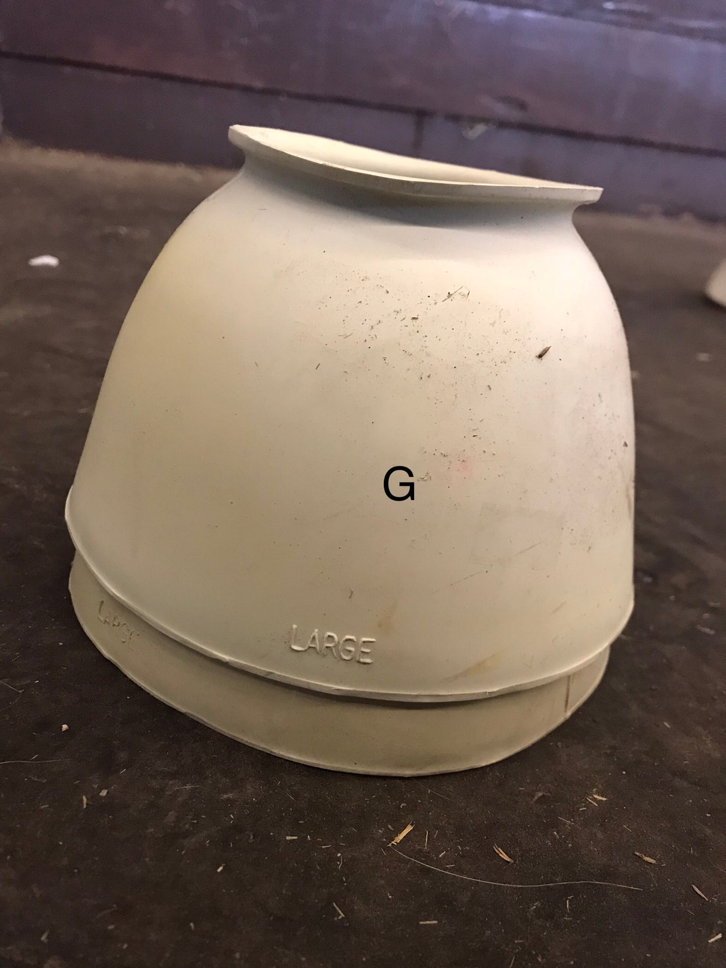 Smooth white pull on bell boots