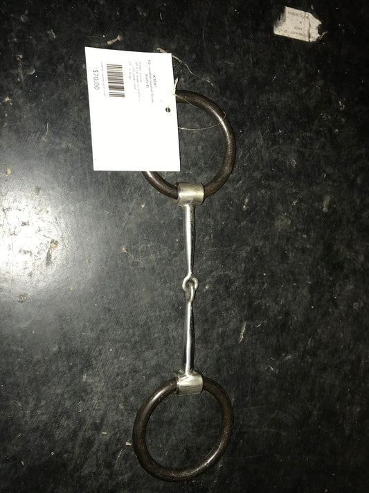 5” antique sweet iron snaffle with copper inlay