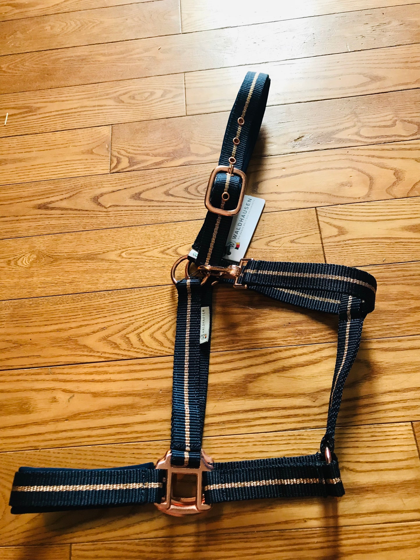 Rose shine navy halters