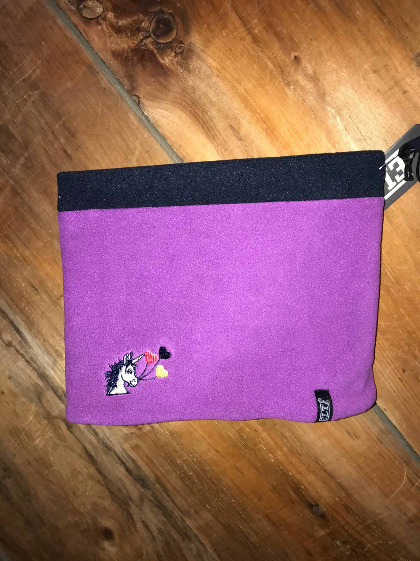 Youth one size lucky unicorn lilac neck warmers