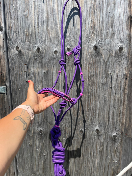 Rope halter and lead sets 4 colors