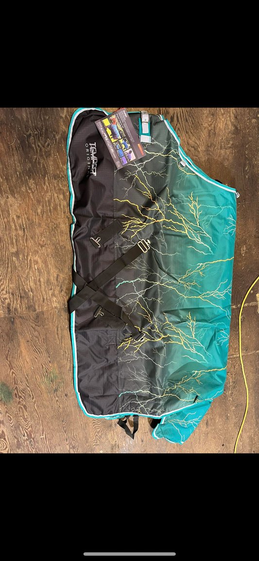 60” teal lighting 200 gram turnout