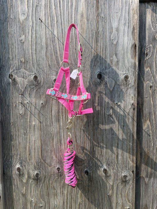 Pony halter and lead set