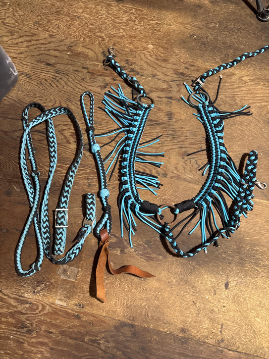 Breastplate reins quirt set