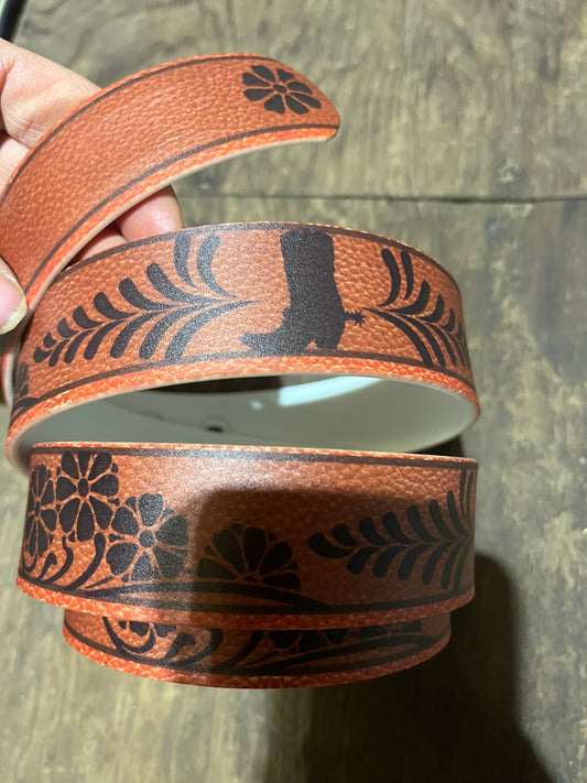 Western belt cut to fit style no buckle