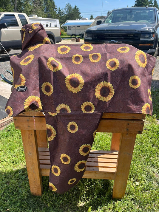 Sunflower western saddle cover