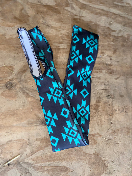 Teal Aztec tail bag