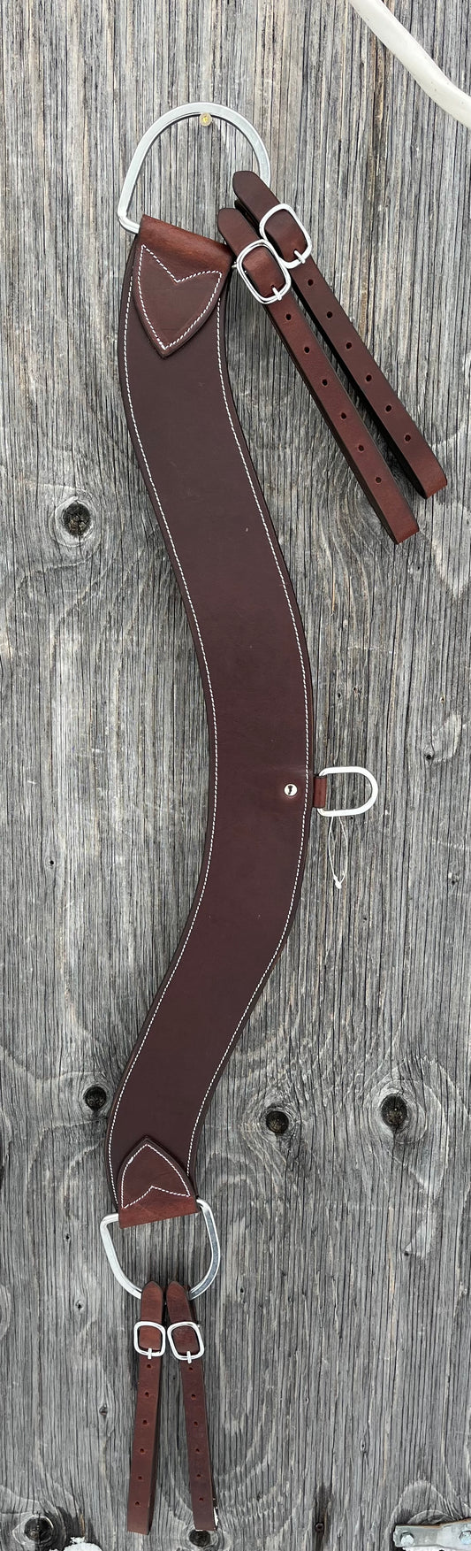 Brown leather tripping collar
